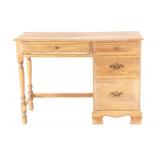 Vintage Rustic Colonial Revival Pine Writing Desk