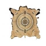 Sioux Black War Bonnet Society Painted Bison Robe