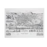 Perspective Map City Of Helena, MT Dated 1890