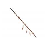 Chippewa Cree Parfleche Wrapped War Lance