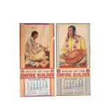 Winold Reiss GNRR "Blackfeet" Calendars 1941-1942