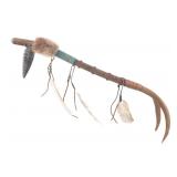Plains Indians Beaded Antler Spontoon War Club