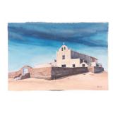 Paul Krapf Mission Church at Laguna Watercolour