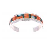 Navajo Joan Douglas Sterling Silver Inlay Bracelet