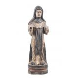 Spanish Handcarved Wood Santo Saint Barbara