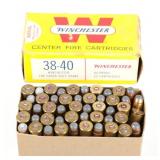 Winchester .38-40 Center Fire Cartridges (50)