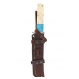 Shinigami Wakizashi Inlaid Turquoise Bone Knife