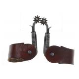 August Buermann Star Marked Silver Inlaid Spurs