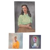 MT Artist P. Krapf Portraits On Board 20th C. (3)