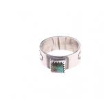 Navajo Sterling Silver Bisbee Turquoise Ring