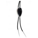 Navajo C.C. Tsosie Sterling Silver Onyx Bolo Tie