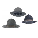 Vintage "Montana Peak" Campaign Hats (3)