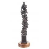 Alan Cottrill (Born 1952) "Boy on Books" Bronze