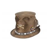Antique U.S.S. Indian Service Scout Beaded Top Hat