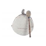 19th-C. Crow Apsaalooke Buffalo Drum w/ Pounder