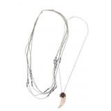 Navajo Silver Bone Bear Claw & Heishi Necklaces