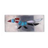 Zuni Sterling Silver Multistone Inlay Buckle
