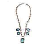 Navajo Dry Creek Turquoise Silver Pearl Necklace