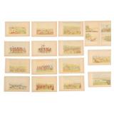 Hand Tinted George Catlin Native Etchings (16)