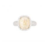 7.27 ct. Yellow Sapphire Designer Platinum Ring