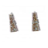 Navajo S. Francisco Sterling Turquoise Earrings