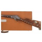 Exceptional Haida Indian Carved Cased Stevens .44