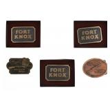 Fort Knox & Gun Related Solid Brass Buckles (5)