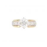 Vintage 2.57 ct. Natural Diamond 14K Gold Ring