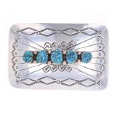 Navajo Jennifer Begay Sterling Turquoise Buckle