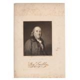 19th C. R.W.D. Dodson "Ben Franklin" Engraving