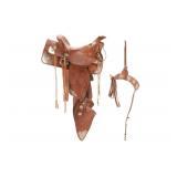 c.1930 Keyston Bros Sterling Silver Mounted Saddle