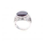 Navajo Sterling Purple Spiny Oyster Opal Ring