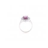 3.54ct Pink Sapphire VS2 Diamond Platinum Ring