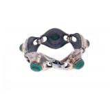 Ottaviani Sterling Silver Malachite Bracelet