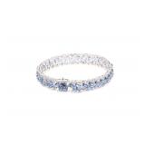 Classic Art Deco Style Designer Sapphire Bracelet