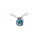 Navajo R. Williams Sterling Turquoise Bracelet