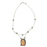 Navajo Silver Tiger Eye Double Strand Necklace