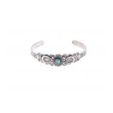 Navajo Sterling Silver Kingman Turquoise Bracelet
