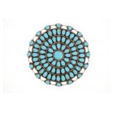 Navajo Ben Boyde Sterling Turquoise Pin/ Pendant