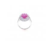 GIA Burmese Sapphire VS2 Diamond Platinum Ring