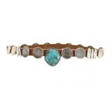 Navajo Buffalo Nickel Sterling Turquoise Hatband