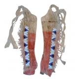 19th C. Lakota Sioux Beaded Buffalo Hide Leggings