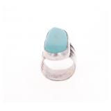 Navajo Sterling Silver Dry Creek Turquoise Ring