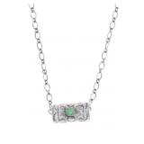 Navajo Sterling Turquoise Barrel Bead Necklace