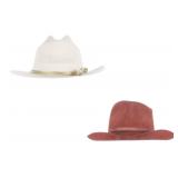 Ca. 1960's Custom Shaped Cowboy Hat Pair