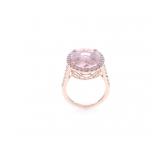 8.63ct Morganite VS1 Diamond 14k Rose Gold Ring
