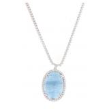 GIA Cert 42.28ct Aquamarine & VS1 Diamond Necklace