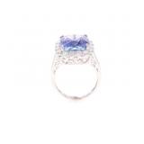 RARE 9.18ct Tanzanite VS2 Diamond Platinum Ring