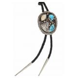 Navajo Sterling Turquoise Imperial Jasper Bolo