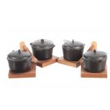 Wagner Ware Sidney -O- 1368, Cast Iron Hot Pots